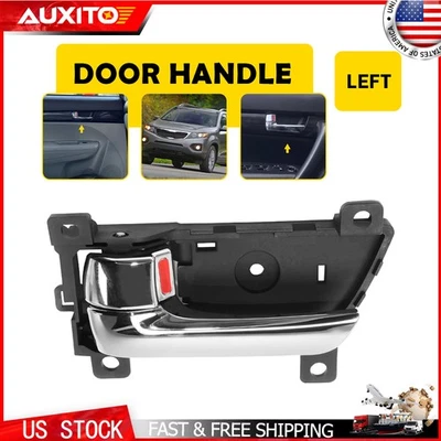 Interior Door Handle Chrome LH Driver Side fits 2011 to 2015 Kia Sorento - Image 1 of 4