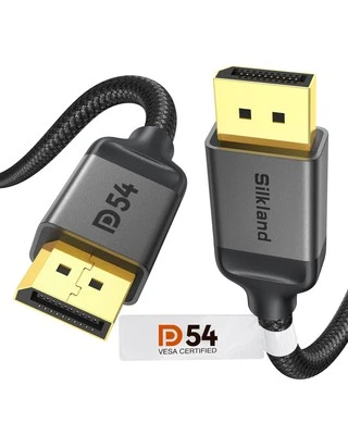 Silkland 54Gbps DisplayPort Cable 2.1 [VESA Certified], DP 2.1 Cable [16K@30H... - Image 1 of 4