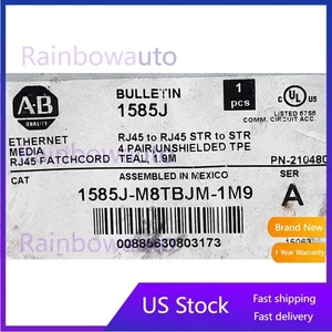 NUEVO cable de conexión multimedia Ethernet Allen-Bradley 1585J-M8TBJM-1M9 EE. UU. impuestos gratuitos - Imagen 1 de 6