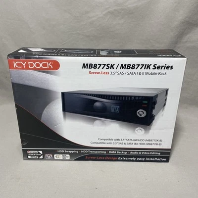 Icy Dock MB877SK-B Screw-Less 3.5” SAS/SATA I & II Mobile Rack - Image 1 of 4