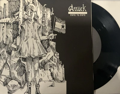 Assuck - State To State 7" EP 1992 SOA Records – SOA - 06 [Italy] VG+/VG+ - Image 1 of 4