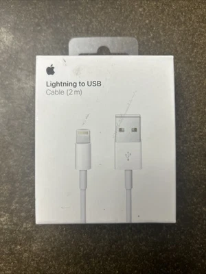 Apple 2m Lightning to USB Charge Sync Cable - White New in Box Never Opened - Image 1 of 2