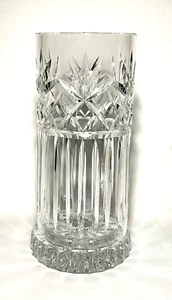 BLOCK ~ 2-Pc Thick Cut Crystal HURRICANE LAMP w/CANDLESTICK HOLDER BASE (Encore) - Picture 1 of 6