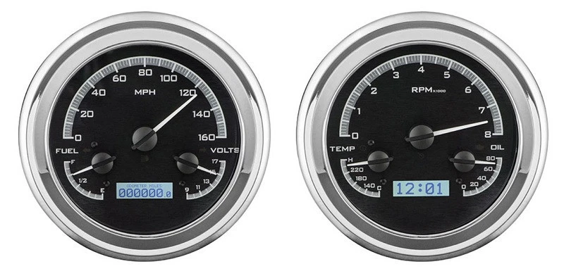 Dakota Digital 1954 Chevy Pickup sistema de calibre analógico negro blanco VHX-54C-PU-K-W Foto 1 de 4