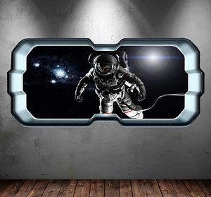 Astronaut Wall Decal Space 3D Sticker Removable Room Mural MySticky Art Decor - Afbeelding 1 van 1