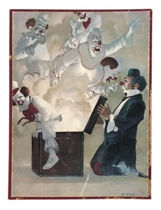 Robert Owen Pando Clown Litho Print 1976 Unframed 11 x 15" - Picture 1 of 2