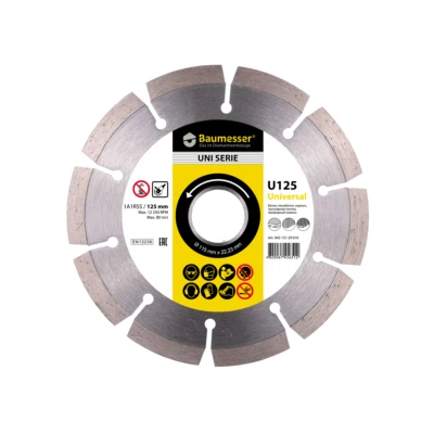 Diamond Blade 1A1RSS/C3-H 125x1, 8/1, 2x8x22, 23-10 Universal W1/H16 - Image 1 of 4