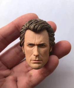 Escultura de cabeza de Harry Clint Eastwood a escala 1/6 para figura de 12 - Imagen 1 de 3