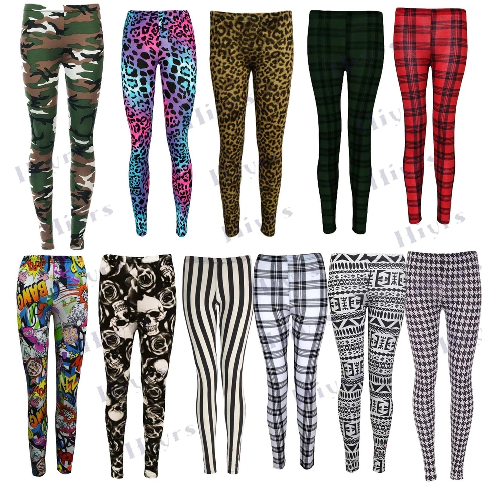 Leggings Imprimés Pour Femmes Été Taille 8-14 Nouvelle Impression - Photo 1/1