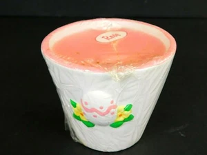 Vintage Easter Planter Pot Candle  Trail ©1998 Ceramic Pastel Decorated Egg - Picture 1 of 5