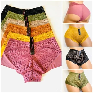 Lot 3/6 Boyshort Boxer Briefs Short Silky Icy Cool Soft lace Underwear 815 S-XL - Picture 1 of 12