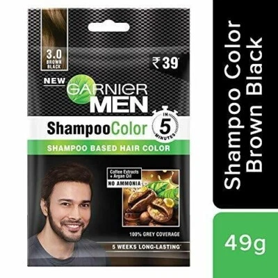 Champú Garnier Hombre Color Tono 3 Marrón Negro, 10ml+10ml (Pack de 1) Foto 1 de 4