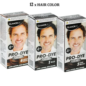 12x Men Hair Color Pro-Dye Glamorize Black / Medium Brown / Dark Brown BNIB - Picture 1 of 1