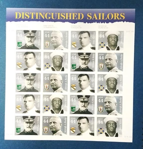 44 cent stamps Distinguished Sailors sheet pane of 20 - Picture 1 of 1