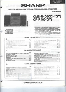 Sharp Original Service Manual für CMS-R 400 H CP-R 400 mehrsprachig - Picture 1 of 1