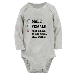 None Or All Of The Above Deal With It Funny Romper Baby Bodysuit Newborn Outfits - Bild 1 von 9