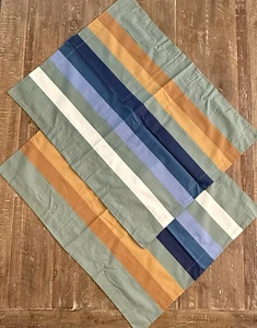 Pendleton Queen Pillow Sham Covers Great Lakes Striped Green Blue Gold NEW - Picture 1 of 8