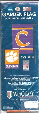 BANDERA DE JARDÍN DE 2 CARAS DE LOS TIGRES DE CLEMSON 12,5"X18" BANDERA DE JARDÍN AL AIRE LIBRE Foto 1 de 2