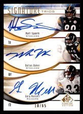 2009 UD SP Signature Trios Football #T-RBS Spaeth Baker Russell Auto /65
