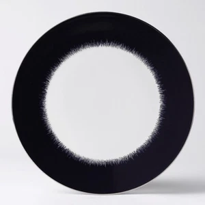 Jasper Conran 248957 China Navy Fringe Round Dinner Plate 27 cm - Picture 1 of 2