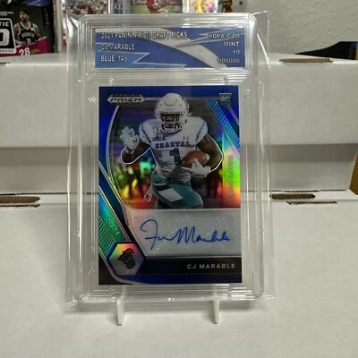 2021 Panini Prizm Draft Picks Auto Blue /149 CJ Marable Incased - Image 1 of 3