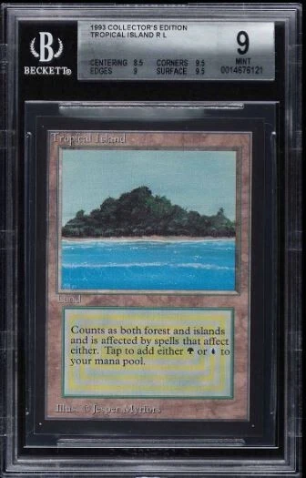 MTG CE NM Collector's Edition 1993 Tropical Island BGS 9 Mint 93/94 (85,9.5,9,95 - Image 1 of 1