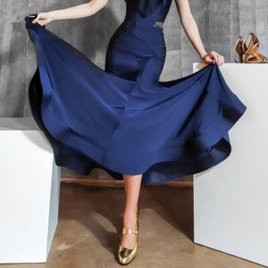 Salón Latino Tango Vals Estándar Moderno Danza Práctica Faldas Zorro Trot Vestido - Imagen 1 de 9