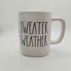 Maglione Rae Dunn Meteo Bianco Verde Ceramica Tazza Caffè Tazza Da Collezione - Foto 1 di 10