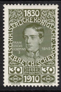 AUSTRIA Scott 137 Mint NH (1910) - Picture 1 of 2