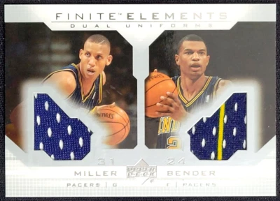 2003-04 UD FINITE REGGIE MILLER/JOHNATHAN BENDER ELEMENTOS FINITOS CAMISETA DOBLE Foto 1 de 2