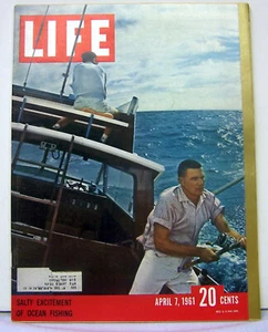 Life Magazine 1961 Apr 7 Salty Excitement of Ocean Fishing - Picture 1 of 1