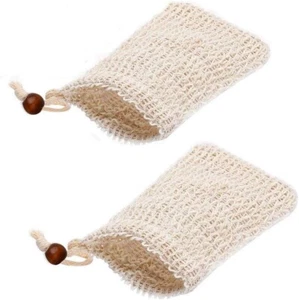 Natural Sisal Soap Bags 4/10/20/50pcs Exfoliating Soap Saver Pouch Plastic Free - Picture 1 of 7