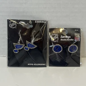 NHL St. Louis Blues Blue Note Logo Ohrhänger & Ohrstecker/Pfosten Ohrringe Hockey - Bild 1 von 6