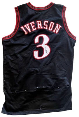 Allen Iverson Signed 76ers Jersey PSA/DNA - Image 1 of 2