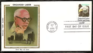 US Scott # 1831 Organized Labor FDC.Colorano Silk cachet. - Picture 1 of 1