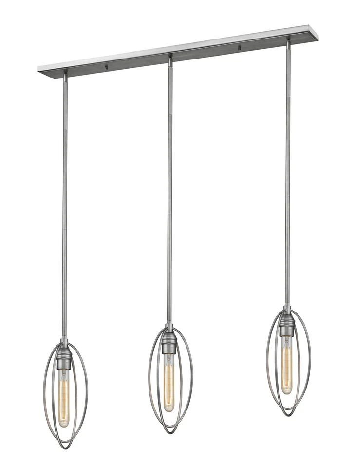 Colgante Lineal Z-Lite 3000-3B Persis 3 Luces 46"W - Plateado Foto 1 de 1