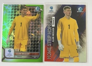 Illan Meslier Francia x2 Lote Verde/199 Bowman Cromo + Home Strip Insert Chelsea - Imagen 1 de 2