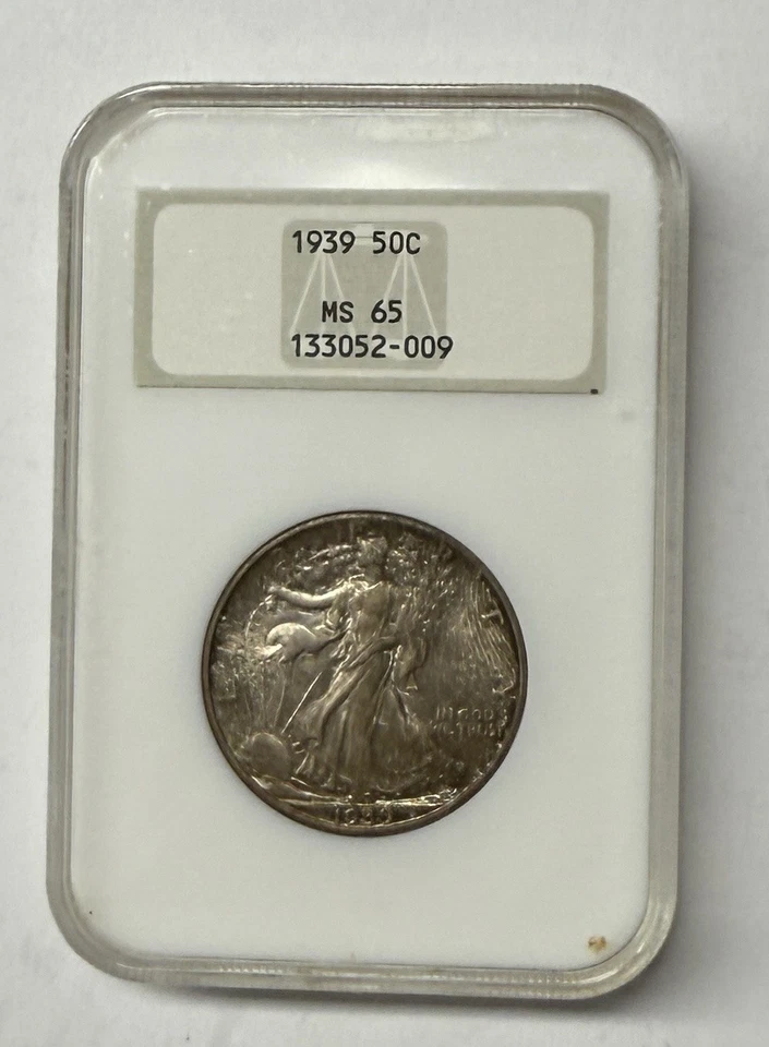 1939-P Walking Liberty Silver Half Dollar NGC MS65 Old Fatty Holder - Image 1 of 3