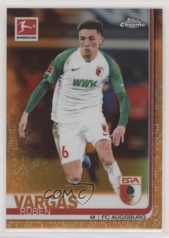 2019-20 Topps Chrome Bundesliga Orange Refractor /25 Ruben Vargas #82 Rookie RC - Image 1 of 2