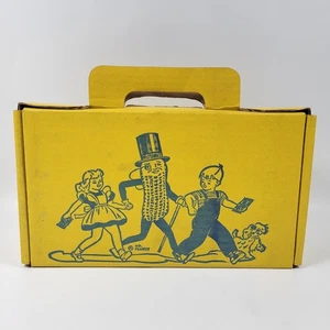 Vintage Pflanzgefäße Mr. Peanut Kinder gelb Karton Schule Stiftebox Sammlerstück RAR - Bild 1 von 12