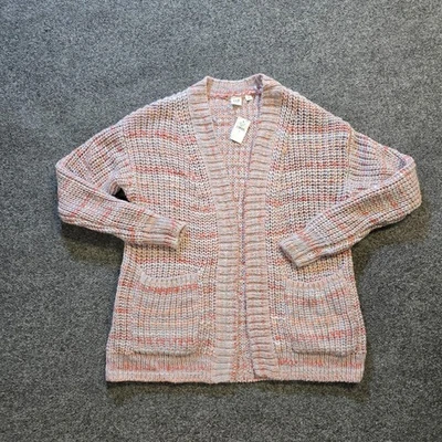 Cárdigan Gap Mujer Talla Pequeña Rosa Lana Alpaca Suéter Grueso Abierto Acogedor Informal Foto 1 de 4