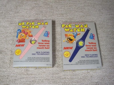 1980 1981 Pac-Man Ms PacMan Paxxon Character Wristwatches New In Boxes RARE! - Image 1 of 4