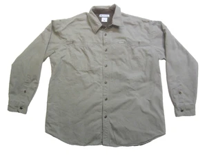 Columbia Fleece Lined Canvas Shirt Jacket Mens sz XL Button Up Chore Barn - Picture 1 of 10