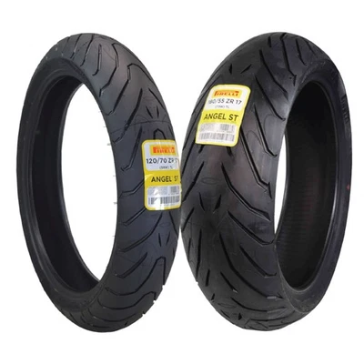 PIRELLI TIRE ANGEL ST Front & Rear set 120/70-17 180/55-17 Motorcycle Tires - Image 1 of 4