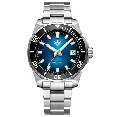 Phoibos LEVIATHAN 200M Acciaio Automatico Blu Ceramica Diver Orologio Uomo - Image 1 of 4