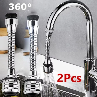2X 360Degree Rotating Faucet Movable Kitchen TapHead Water Saving Nozzle Sprayer - Image 1 of 4