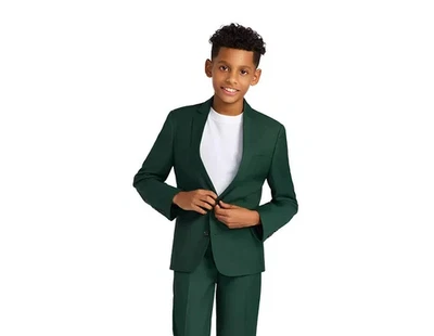 Traje Chaqueta Calvin Klein Infinite Elastizado Calce Ajustado Mezcla Lana Niños 16 Verde Oscuro Foto 1 de 4