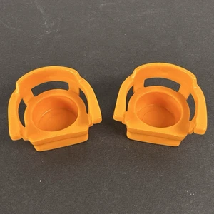 Little People Orange Armchairs Vintage 1970s Lot of 2 Fisher Price - Picture 1 of 3