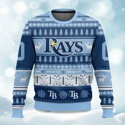 2025 Christmas Rays Baseball Personalized Ugly Sweater -  Christmas Gift - Image 1 of 4