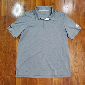 Adidas Shirt Polo Mens XL Gray Short Sleeve Lightweight Golf Outdoor - Picture 1 of 9